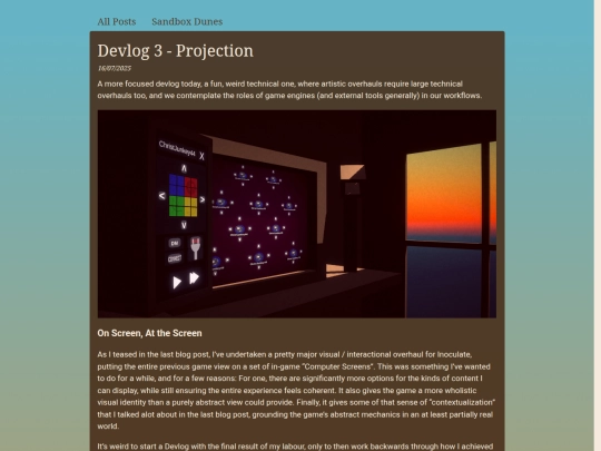 posts/Devlog 3 - Projection screenshot