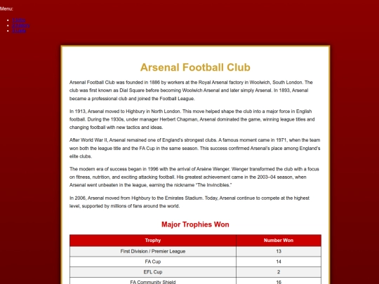 history screenshot