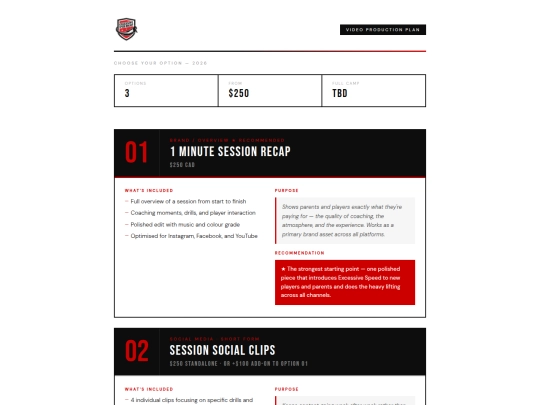 Clients/excessive-speed/video-plan screenshot
