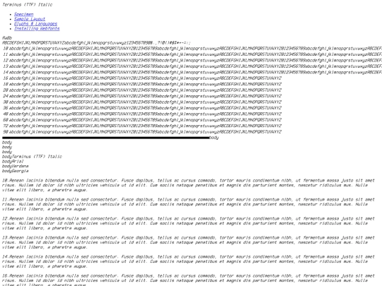 fonts/terminusttf-italic-4.49.2-demo screenshot