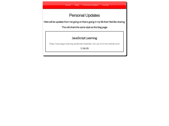 personal-updates screenshot