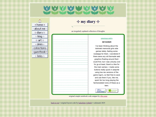 diary screenshot