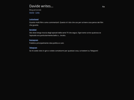 links screenshot
