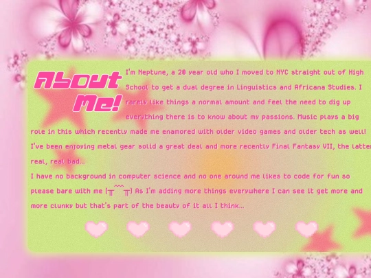 about-me screenshot