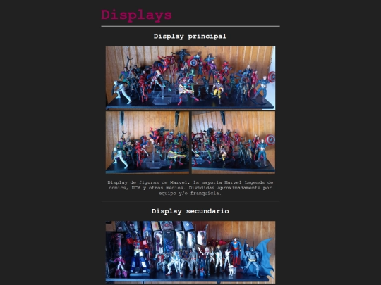 displays screenshot