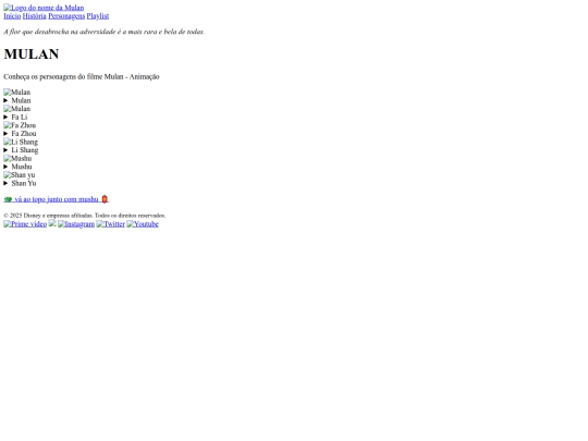 Personagens screenshot