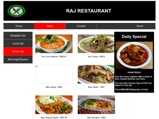 Dinner screenshot