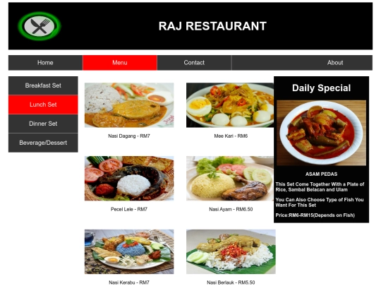 Lunch screenshot