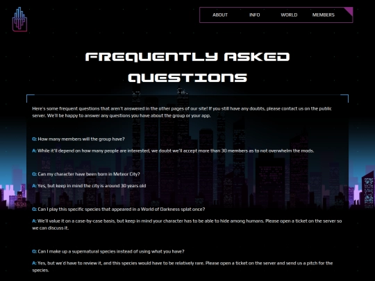 faq screenshot