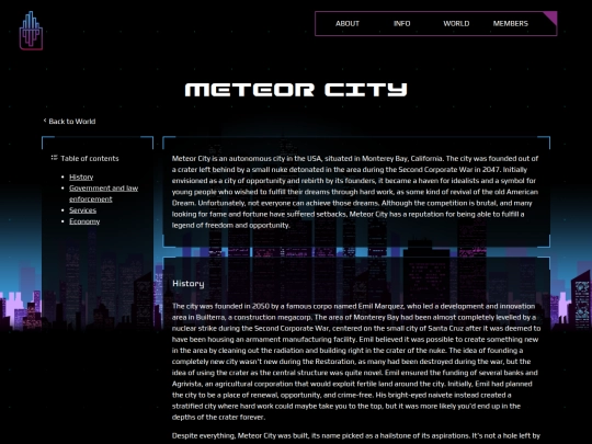 meteor-city screenshot