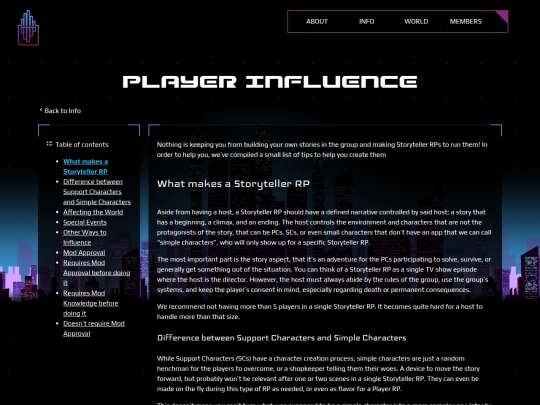 player-influence screenshot