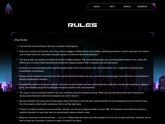 rules screenshot