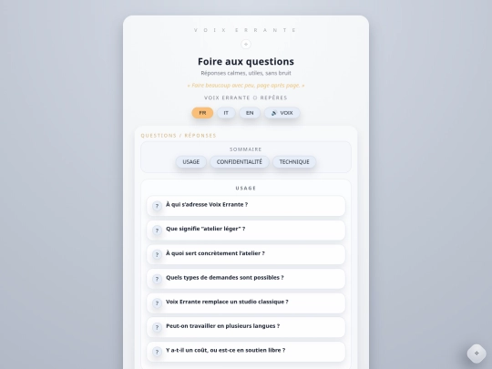 faq screenshot