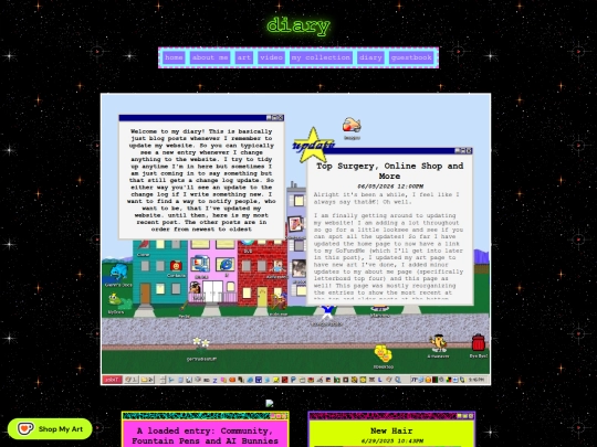 diary screenshot