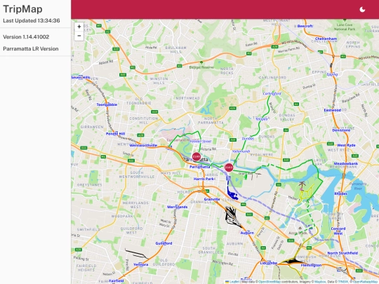 tripmap/parramattalr screenshot