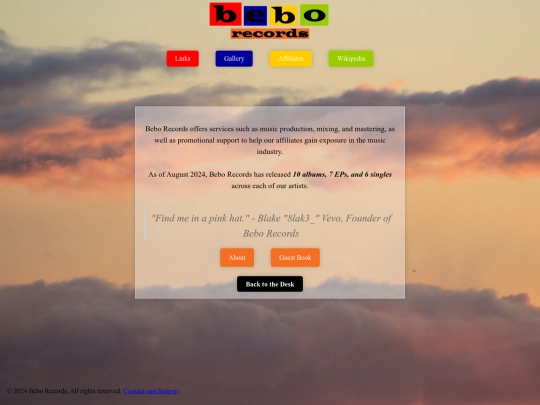 old htmls/oldhome screenshot