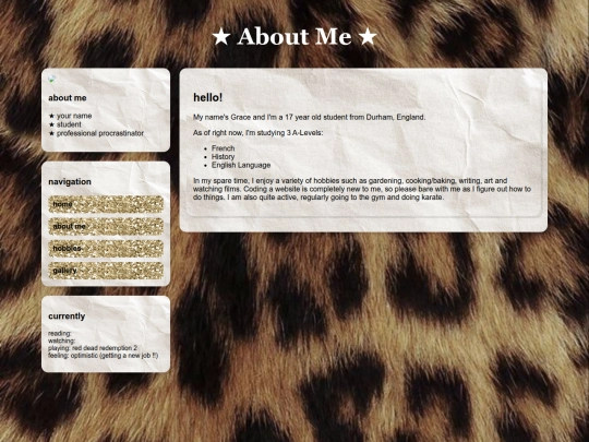 aboutme screenshot