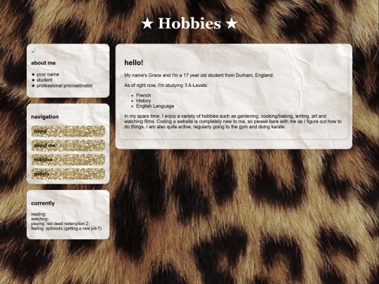 hobbies screenshot