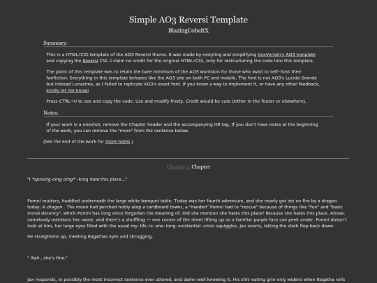 Testpage screenshot