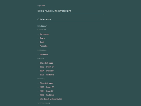 music-links screenshot