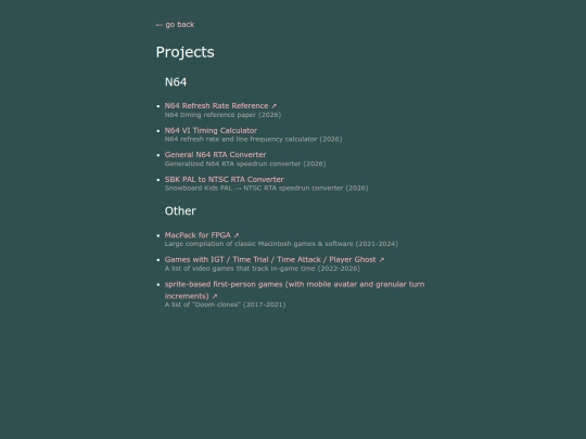 projects screenshot