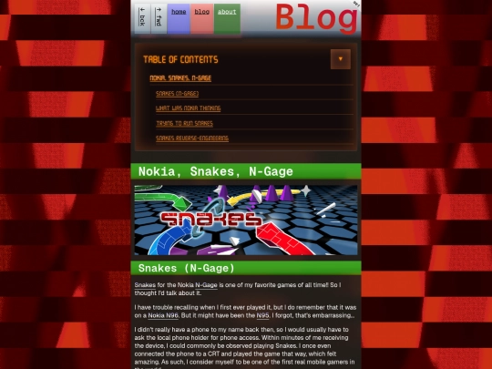 blog/Nokia, Snakes, N-Gage screenshot