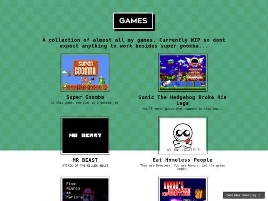 games screenshot