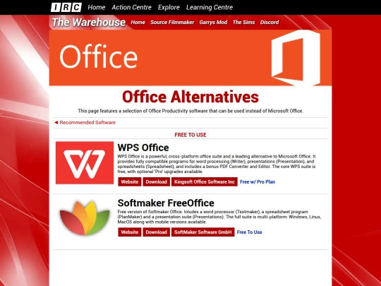 warehouse/recommended/office screenshot