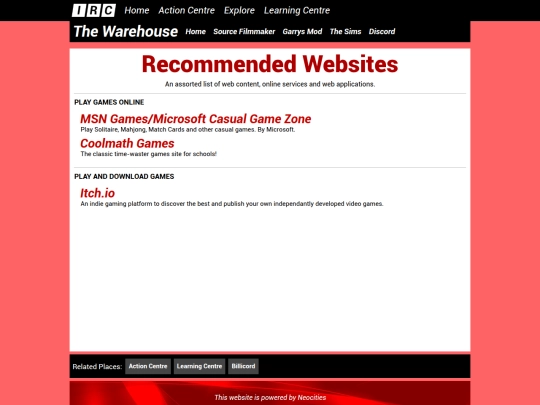 warehouse/websites screenshot