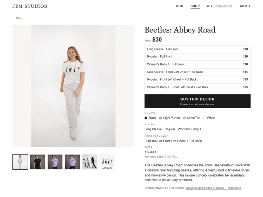 shop/beetles-abbey-road screenshot