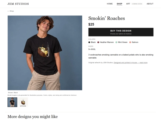 shop/smokin-roaches screenshot