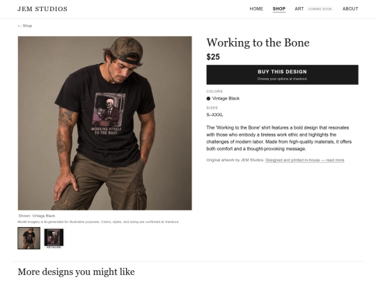 shop/working-to-the-bone screenshot