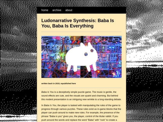 posts/2019-7-11-Ludonarrative-Synthesis-and-Baba-Is-You screenshot