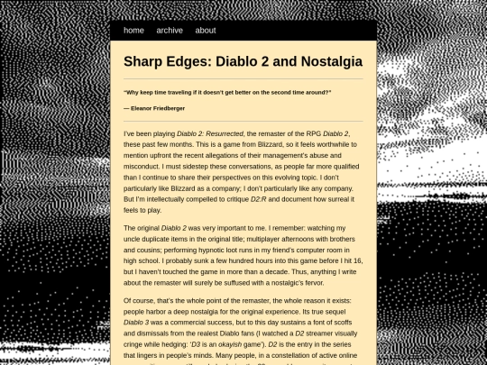 posts/2022-1-14-Sharp-Edges-Diablo-2-and-Nostalgia screenshot