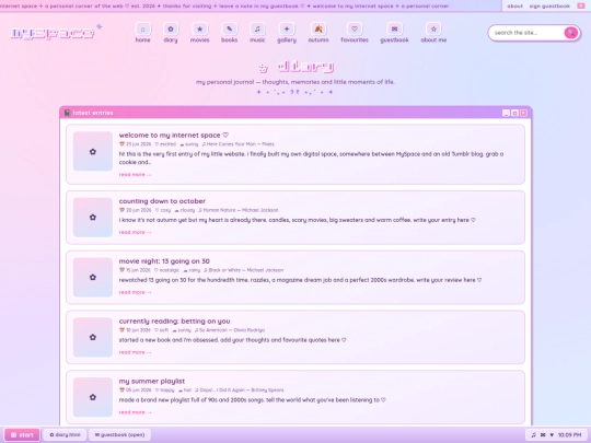 diary screenshot