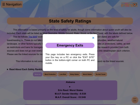 states screenshot
