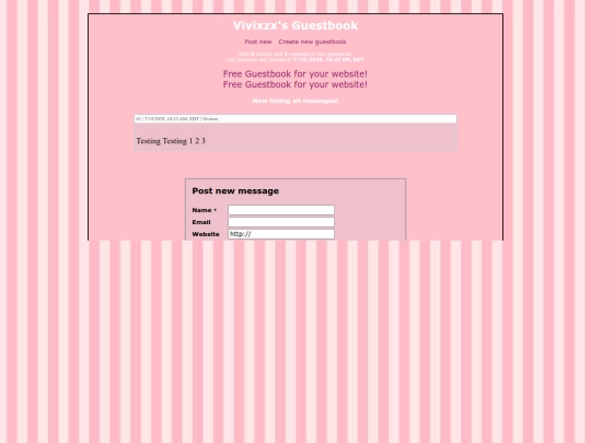 guestbook screenshot