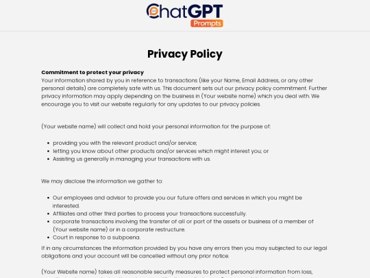 Green/privacy-policy screenshot
