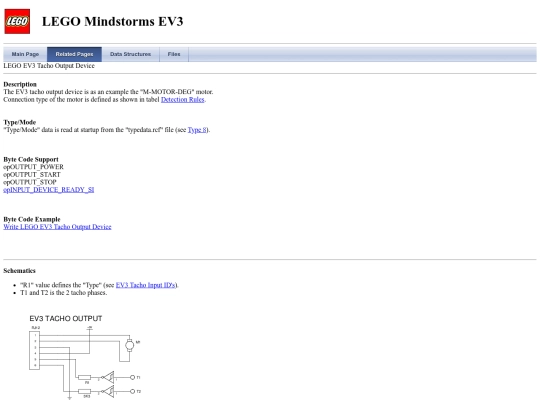 LegoEv3TachoOutputDevice screenshot