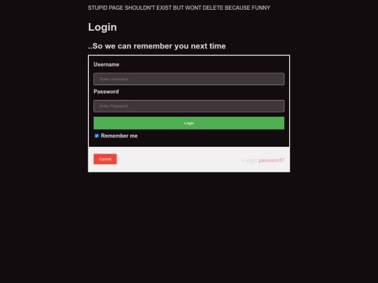login screenshot
