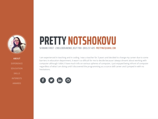 startbootstrap-resume-gh-pages screenshot