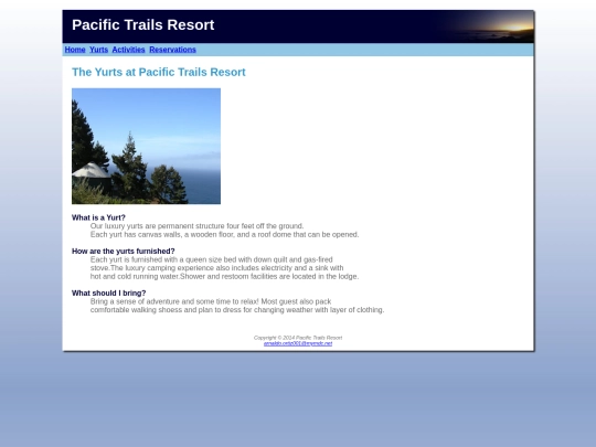 PacificTrailsCase/pacific4/yurts screenshot