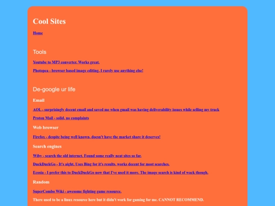 coolsites screenshot