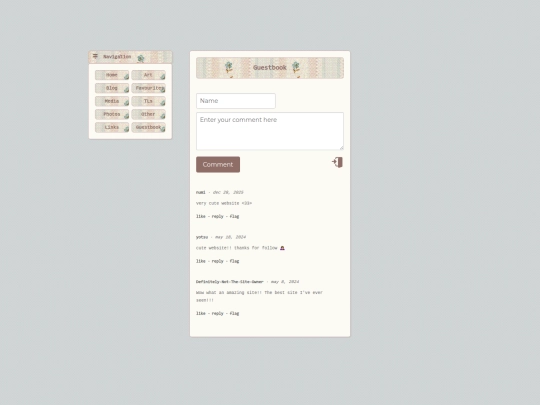 guestbook screenshot