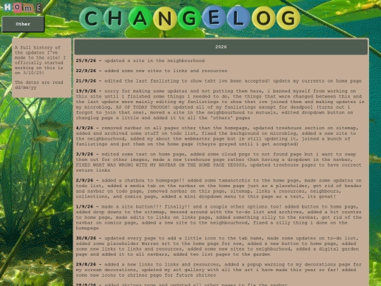 changelog screenshot