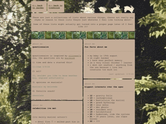 garden/lists screenshot