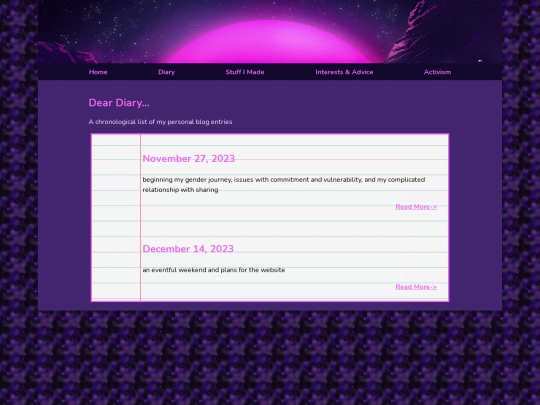 diary screenshot