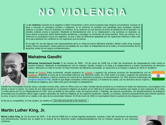 CSS/noviolencia screenshot