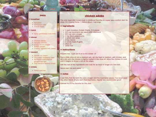 recipes/adobo screenshot