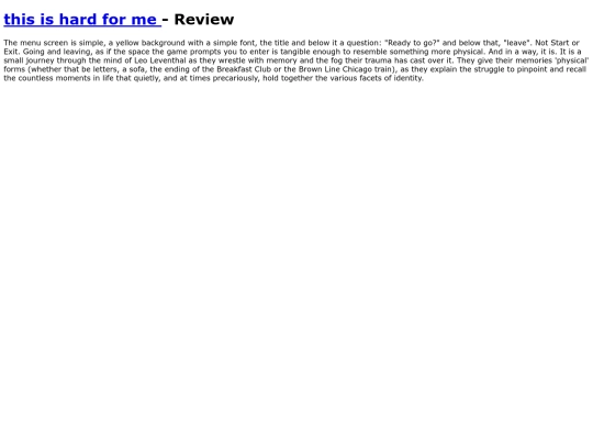 thisishardformereview screenshot